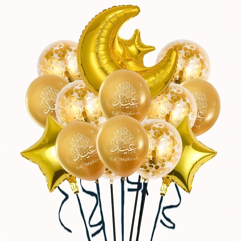 11pcs Eid Mubarak Ramadan Kareem Balloon Decoration Set - Planet Store 123