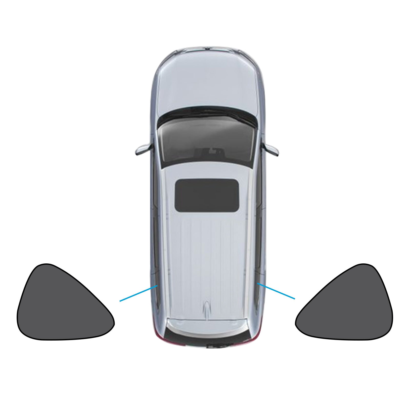 2x Triangular Window Shade Suitable for Mazda CX5 1st Gen KE 12 - 17 UVAProtection - Planet Store 123