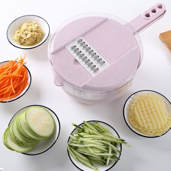 8 In 1 Mandoline Slicer Vegetable Slicer Potato Peeler Carrot Onion Grater With Strainer Vegetable Cutter Kitchen Accessories - Planet Store 123