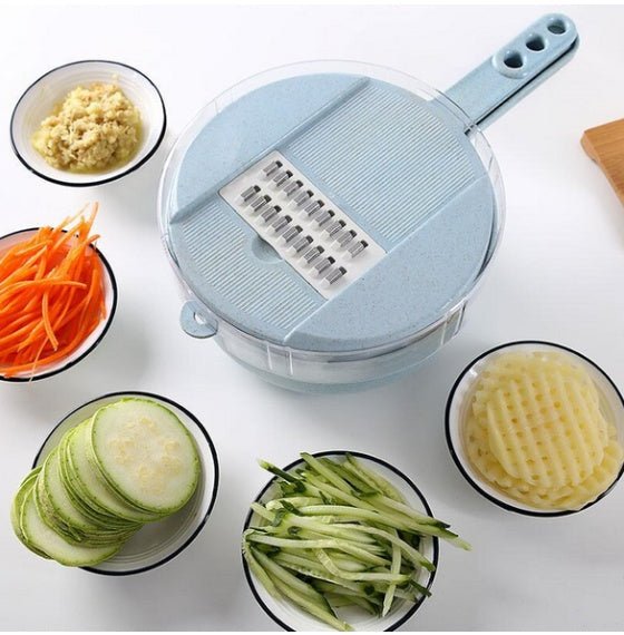 8 In 1 Mandoline Slicer Vegetable Slicer Potato Peeler Carrot Onion Grater With Strainer Vegetable Cutter Kitchen Accessories - Planet Store 123