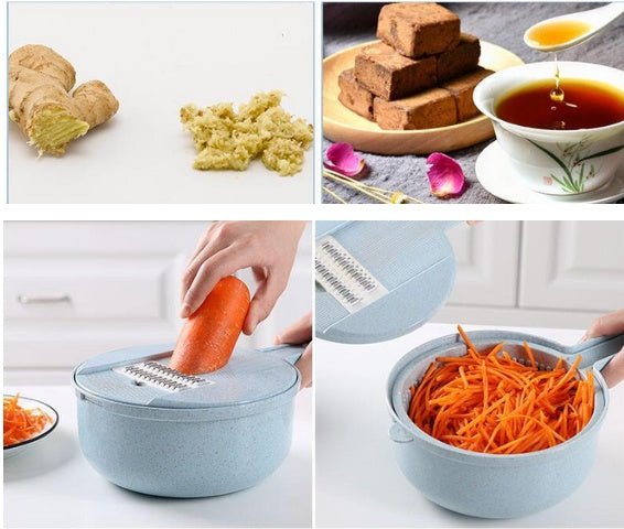 8 In 1 Mandoline Slicer Vegetable Slicer Potato Peeler Carrot Onion Grater With Strainer Vegetable Cutter Kitchen Accessories - Planet Store 123