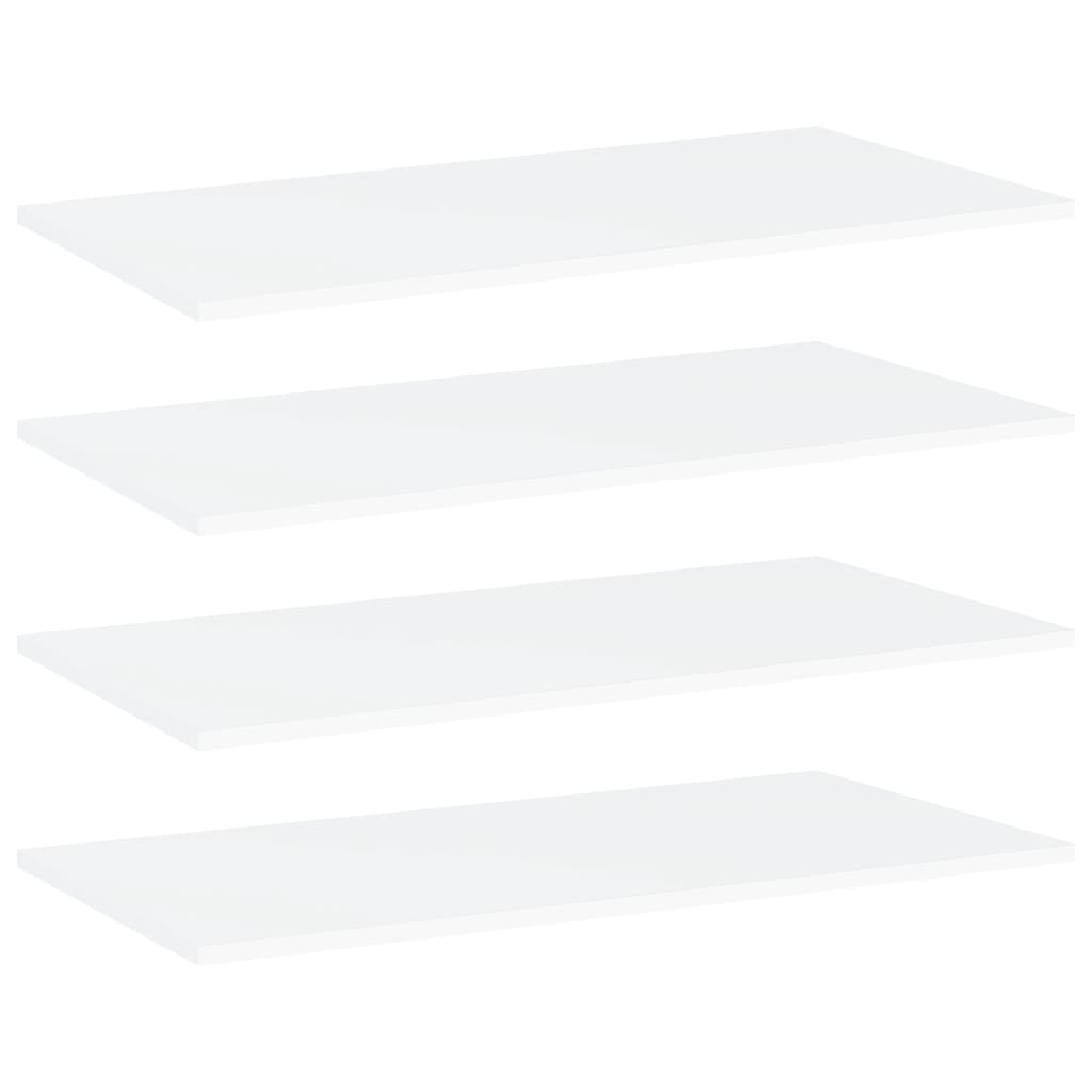 NNEVL Bookshelf Boards 4 pcs White 80x40x1.5 cm Chipboard