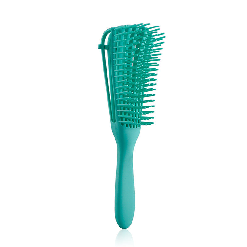 NNEDSZ 3PCS Green Octopus-Style Detangling Brush - 8 Flexible Arms for Effortless Hair Styling