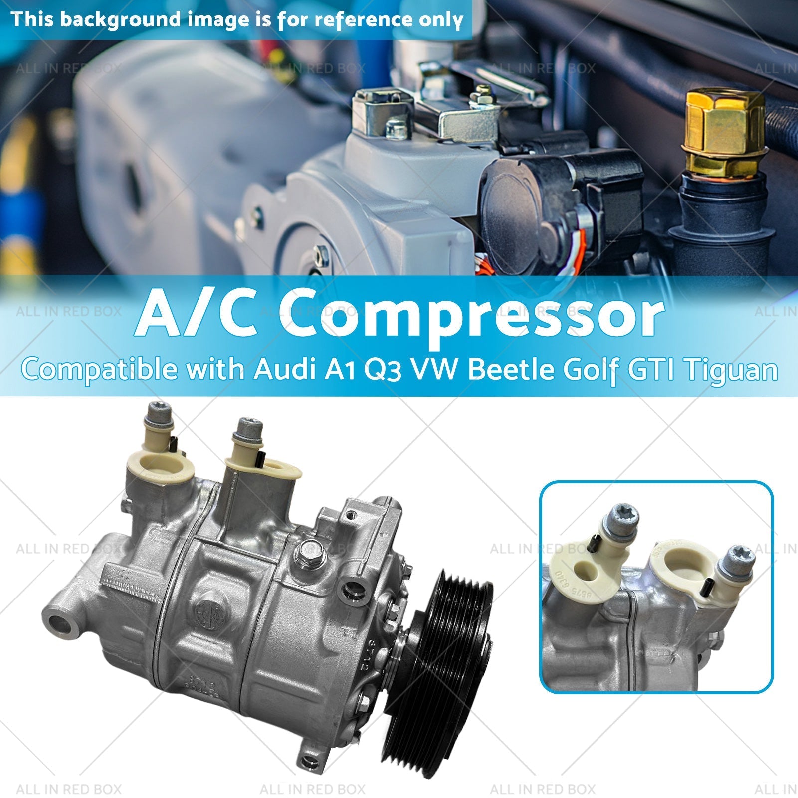 A or C Compressor Suitable for Audi A1 Q3 VW Beetle Golf GTI Tiguan 5Q0820803Q - Planet Store 123