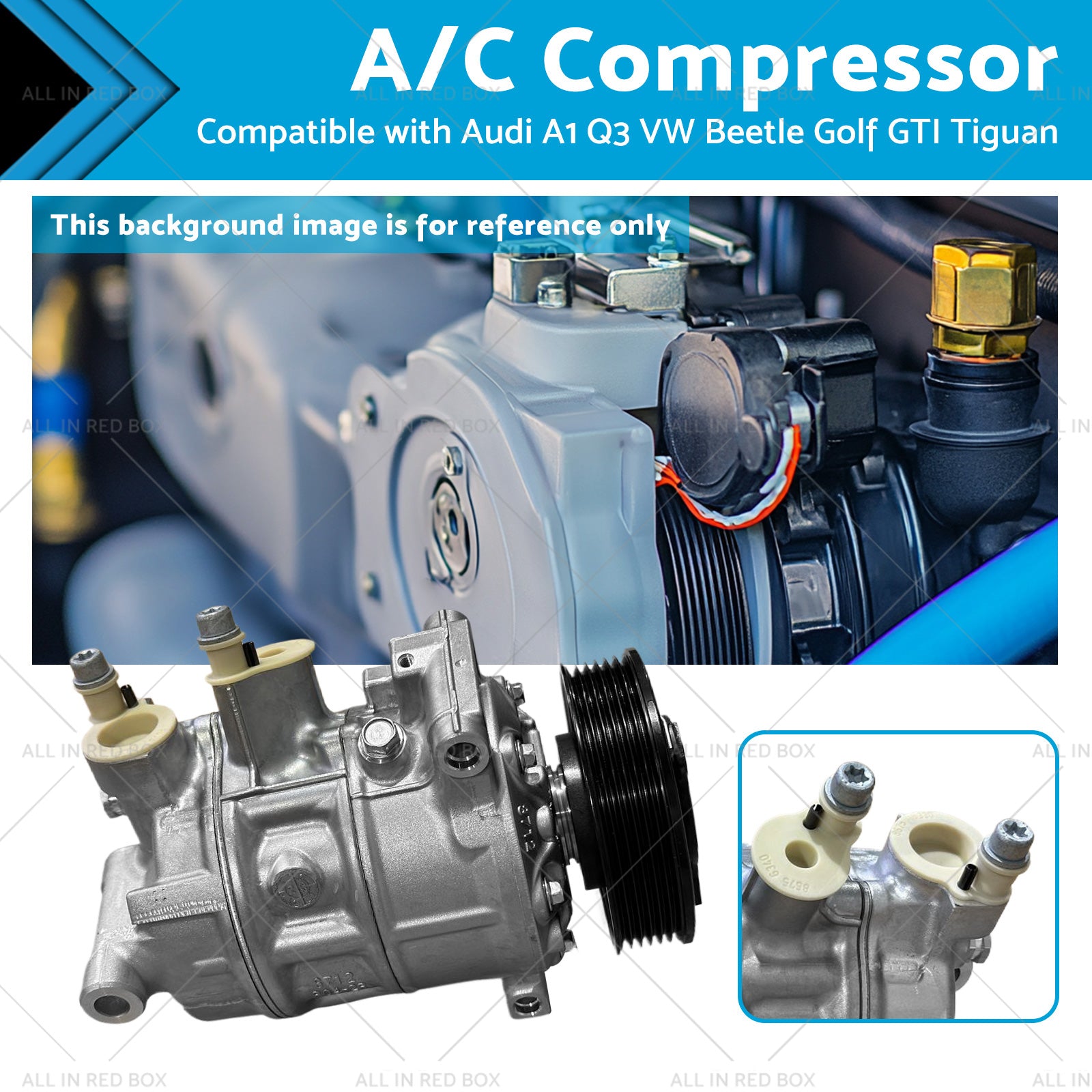 A or C Compressor Suitable for Audi A1 Q3 VW Beetle Golf GTI Tiguan 5Q0820803Q - Planet Store 123