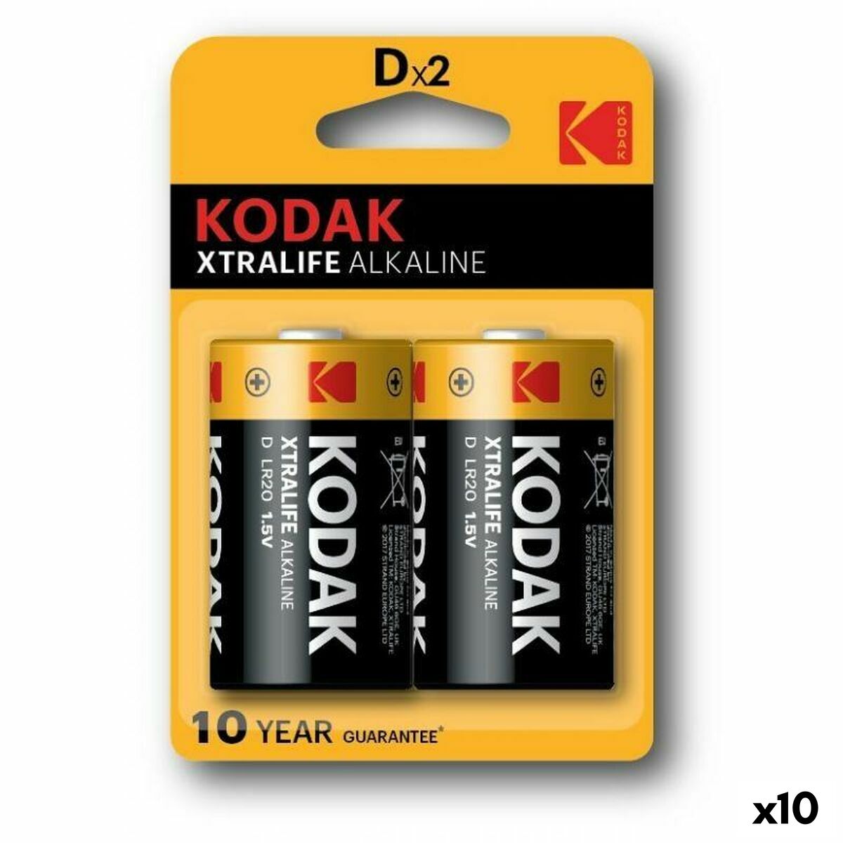 Alkaline Batteries Kodak 1,5 V LR20 (10 Units) - Planet Store 123