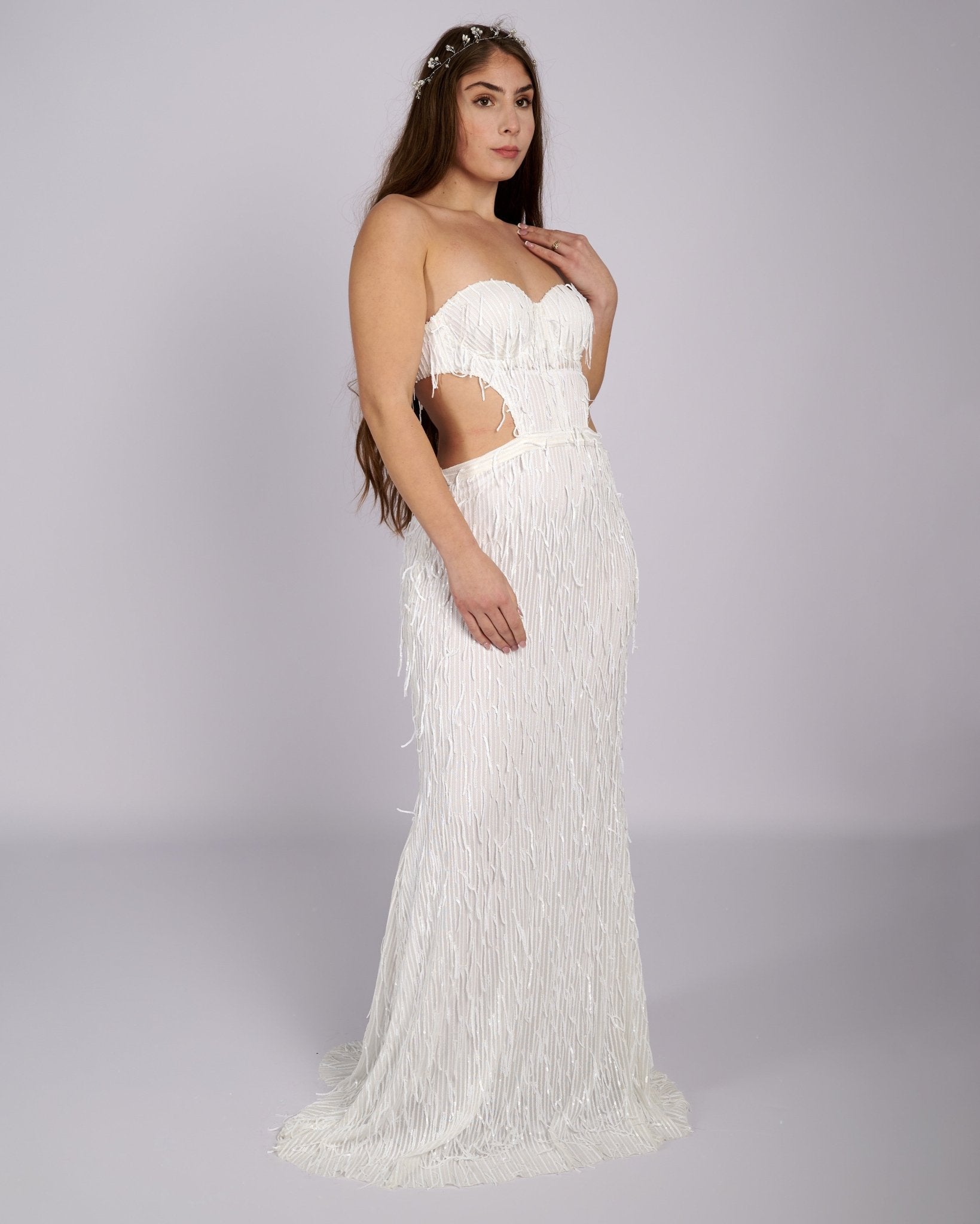 Bonita Sequin Tassels Bridal Gown νυφικο φορεμα - Planet Store 123