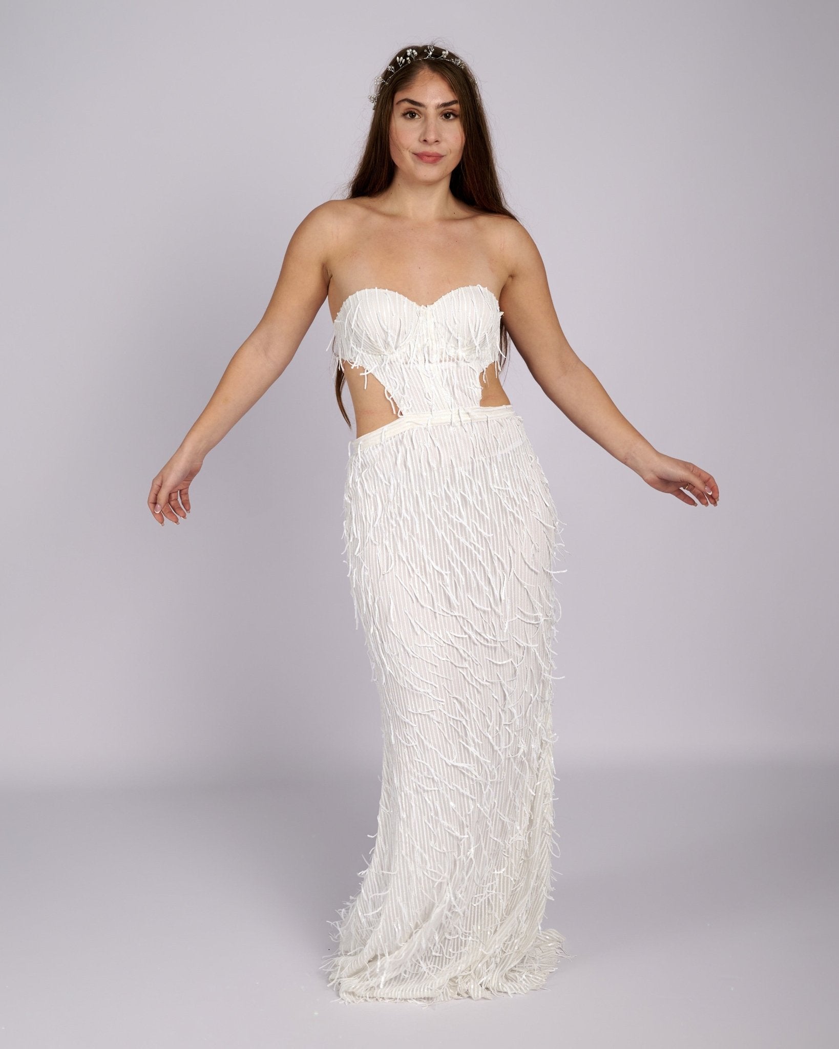 Bonita Sequin Tassels Bridal Gown νυφικο φορεμα - Planet Store 123