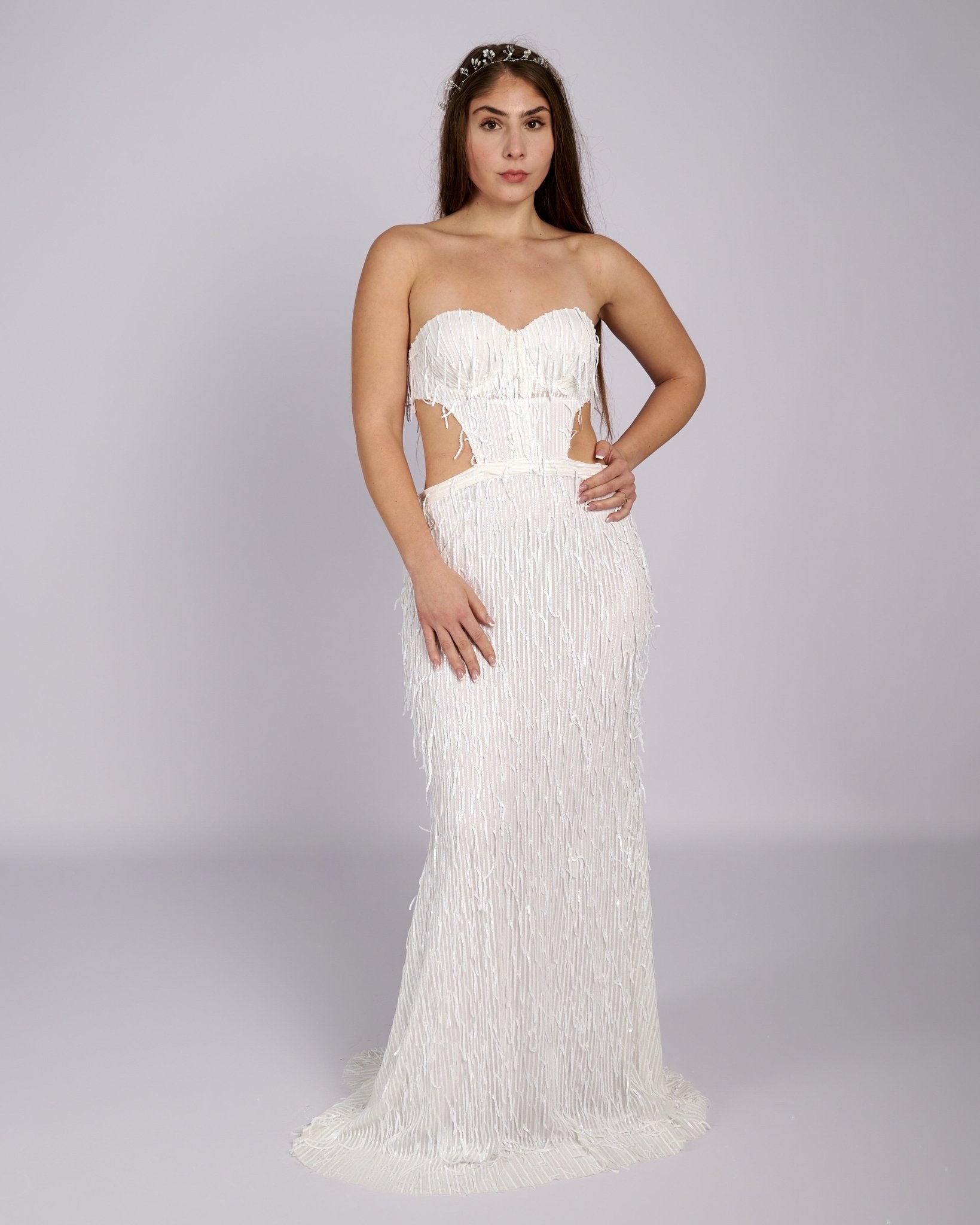 Bonita Sequin Tassels Bridal Gown νυφικο φορεμα - Planet Store 123