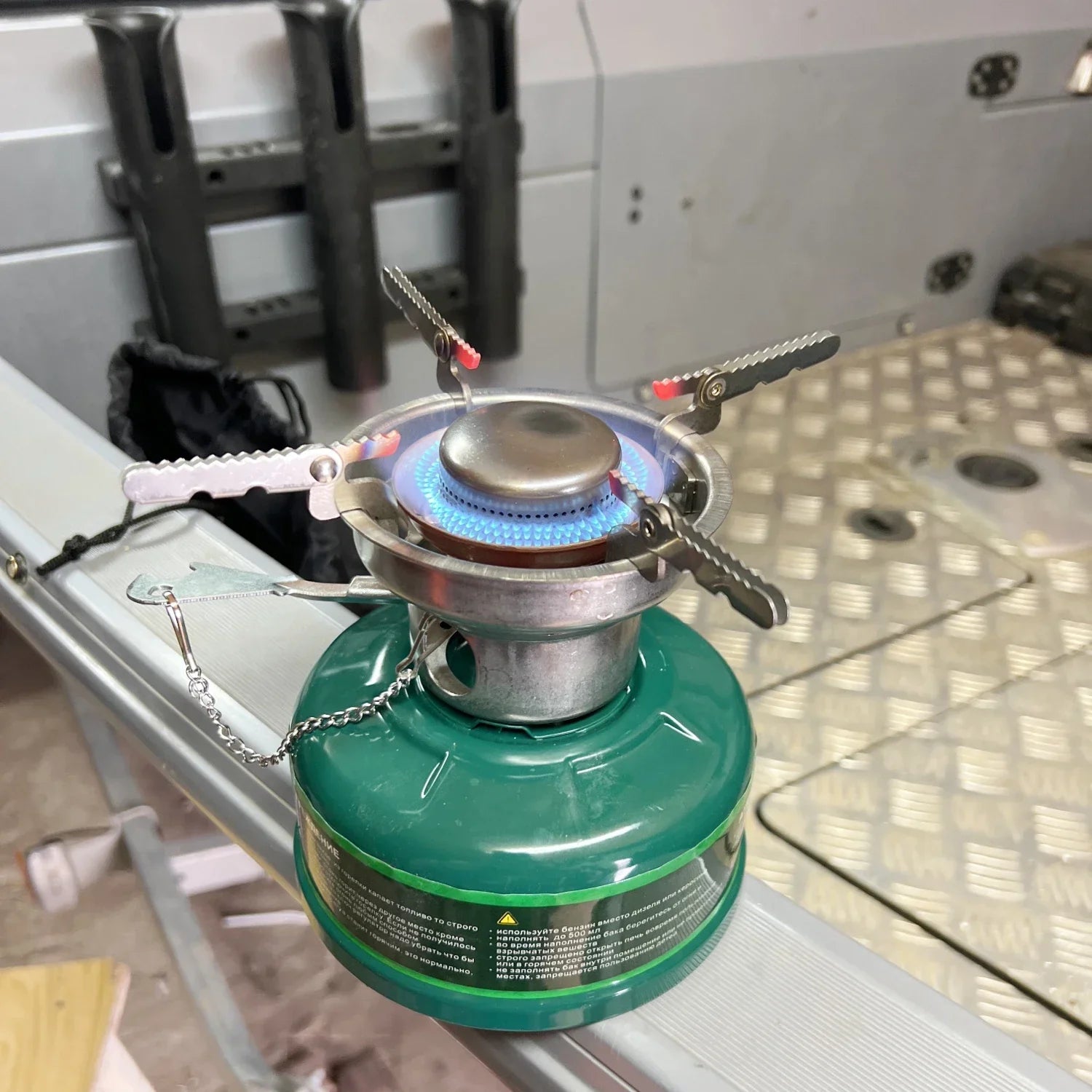 Camping Gasoline Oil Stove with Silencer Green - Planet Store 123