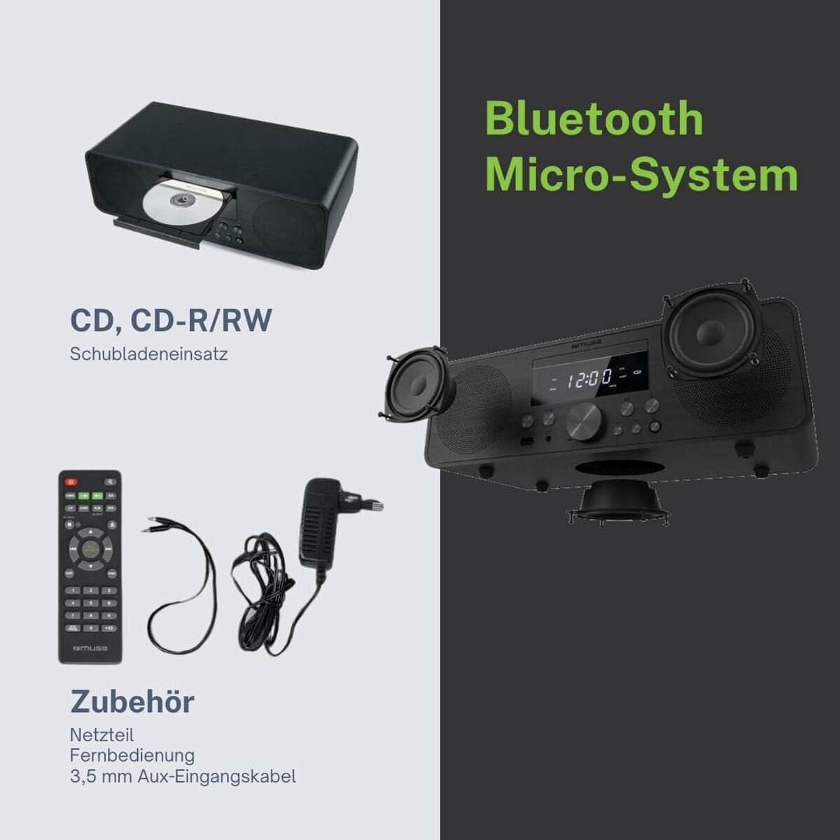 CD Radio Muse M880FBC 80W - Planet Store 123