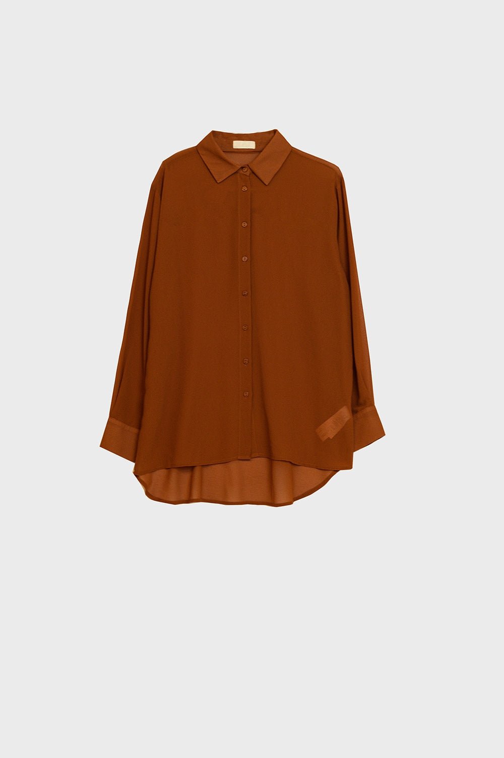 Chiffon Shirt in Camel Color - Planet Store 123