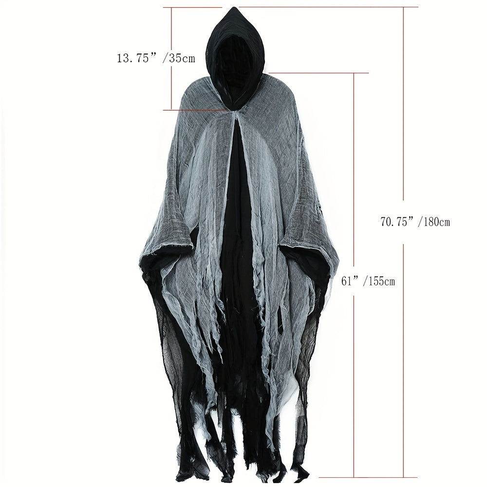 NNETM Skeleton Halloween Cloak with Hood