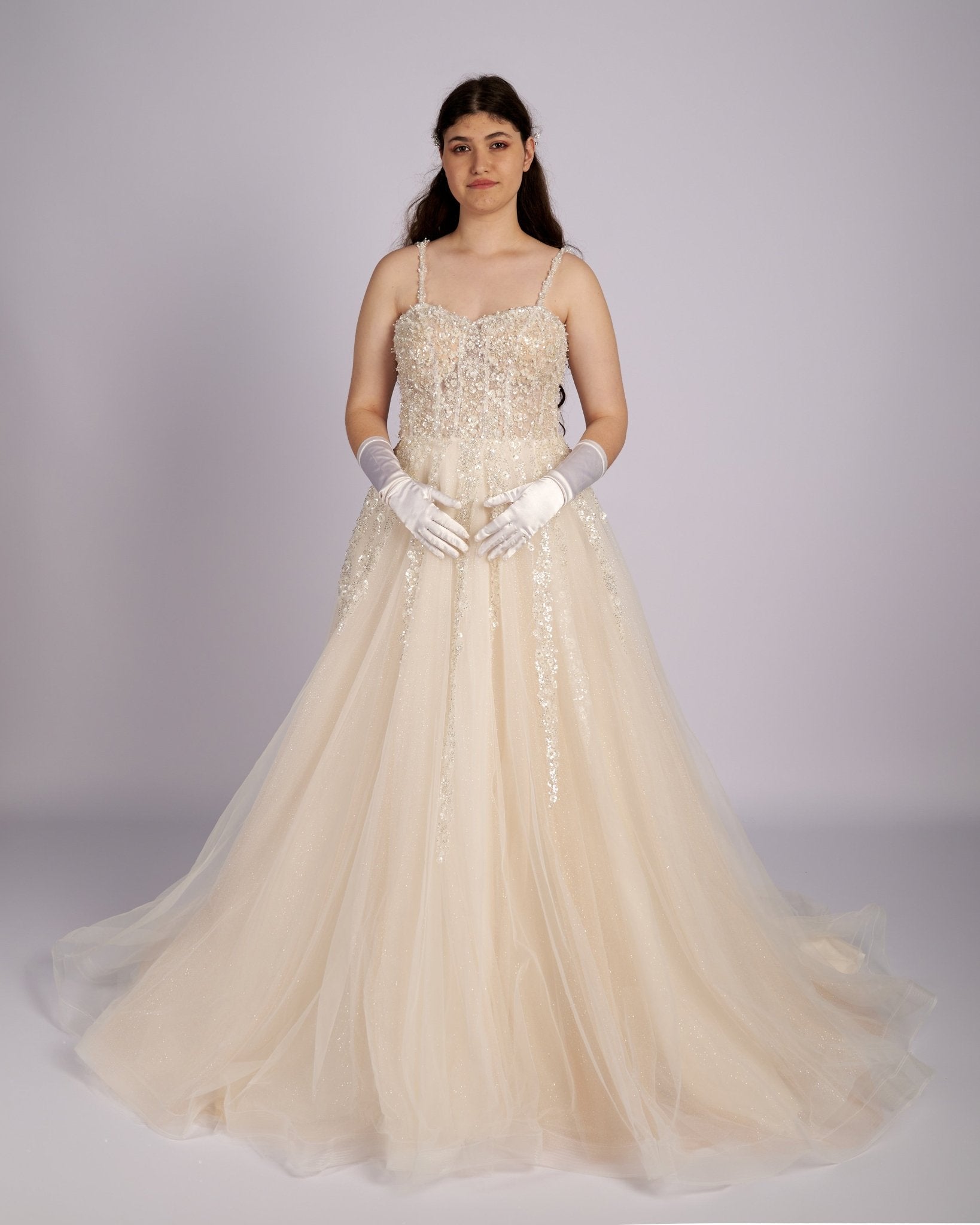Elisana Nude Princess Bridal Gown νυφικά φορεματα - Planet Store 123
