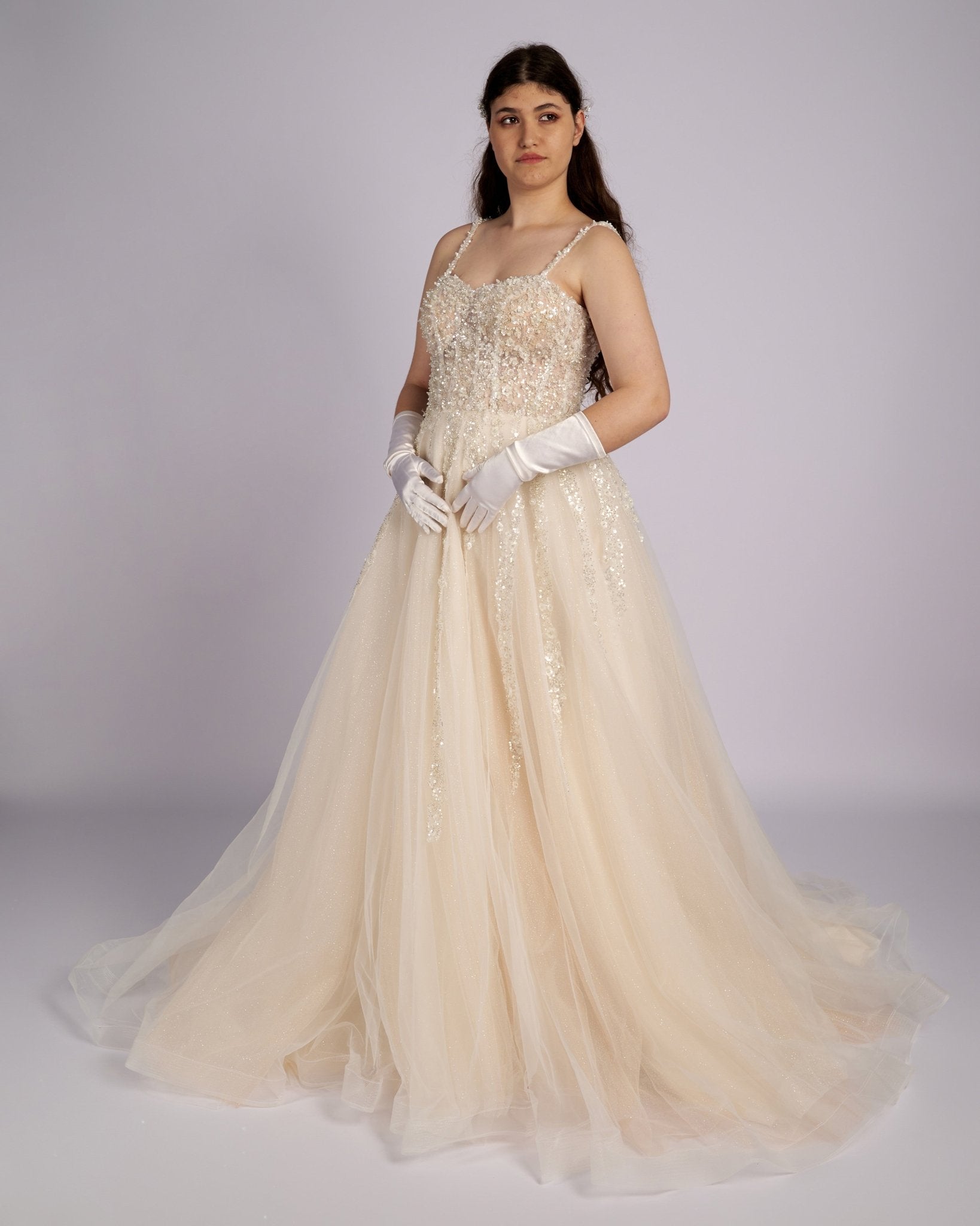 Elisana Nude Princess Bridal Gown νυφικά φορεματα - Planet Store 123