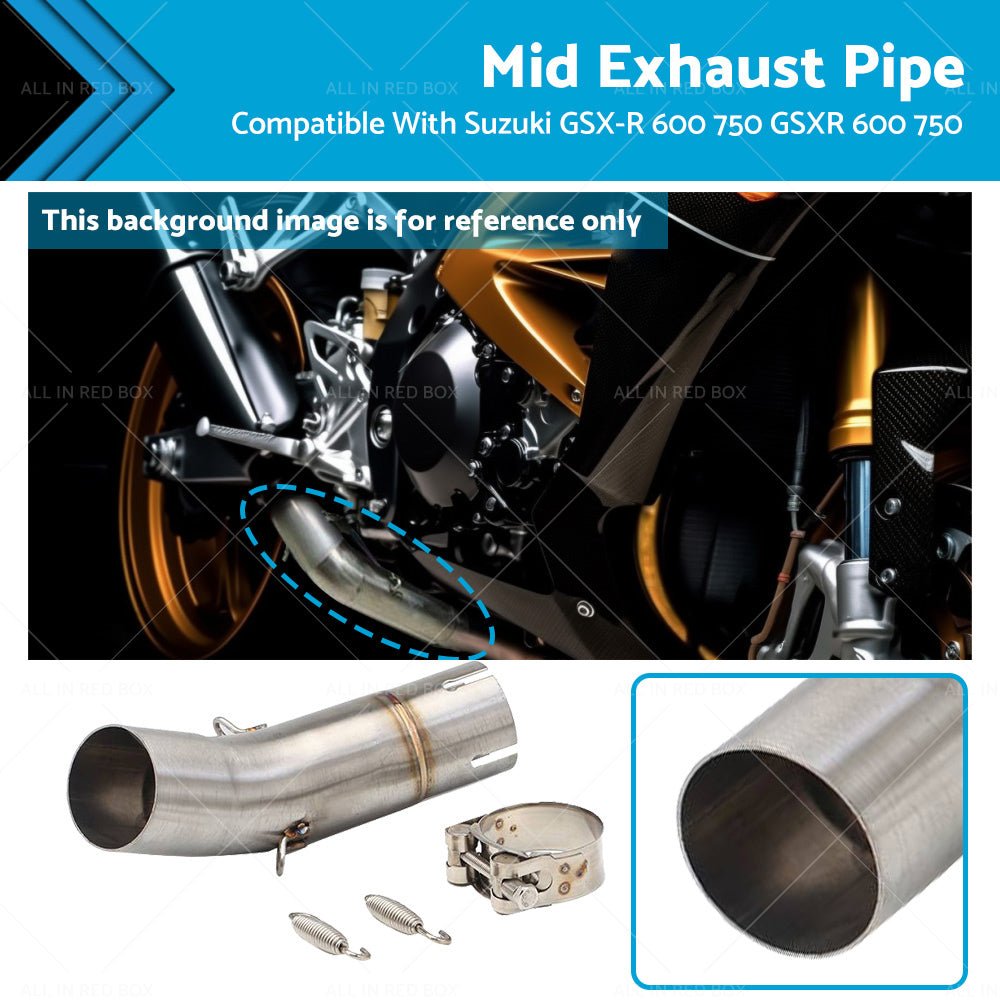 Exhaust Mid Pipe Motorcycle Suitable For Suzuki GSX - R600 GSXR 750 2011 - 2023 - Planet Store 123