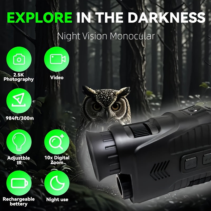 NNETM 10X Digital Zoom Infrared Monocular with LED Light