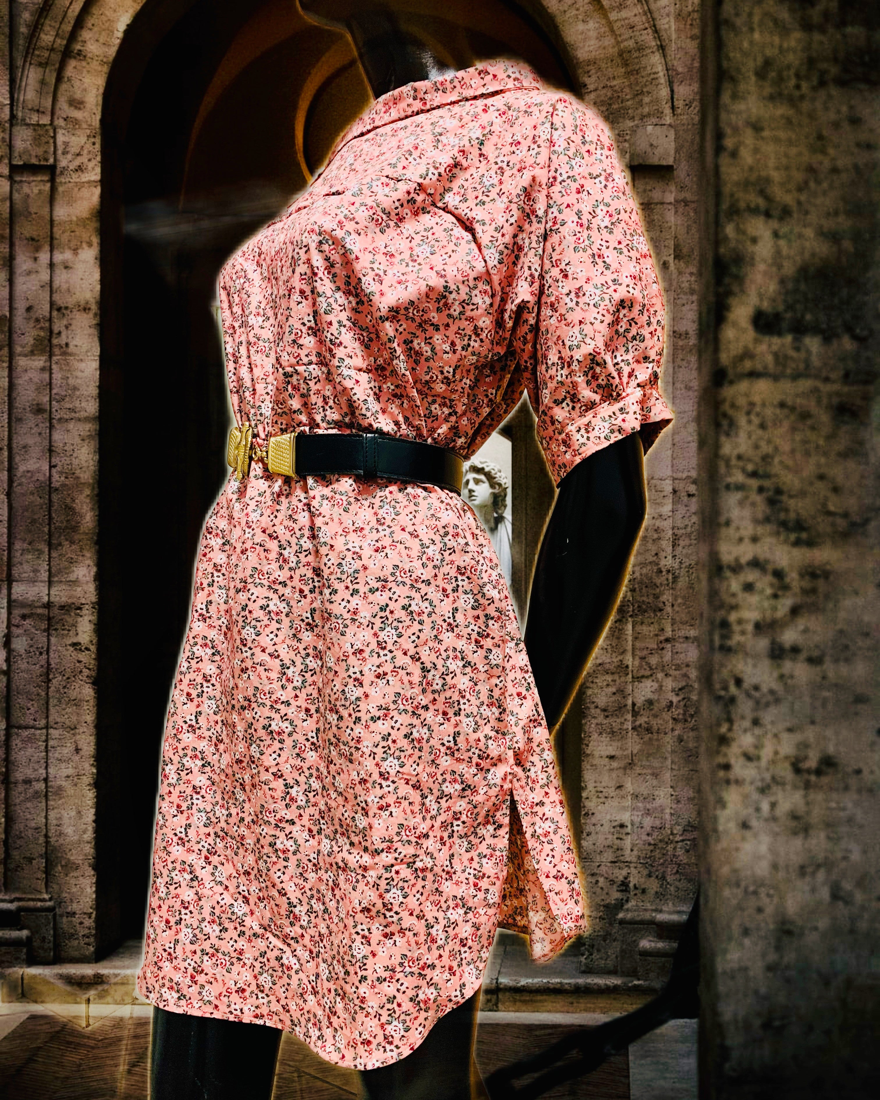 Shirt Dress  Floral Pink