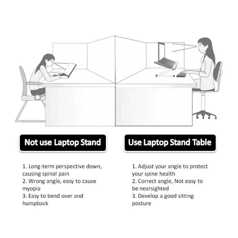 Foldable Laptop Stand Ergonomic Desk Tablet Holder - Planet Store 123