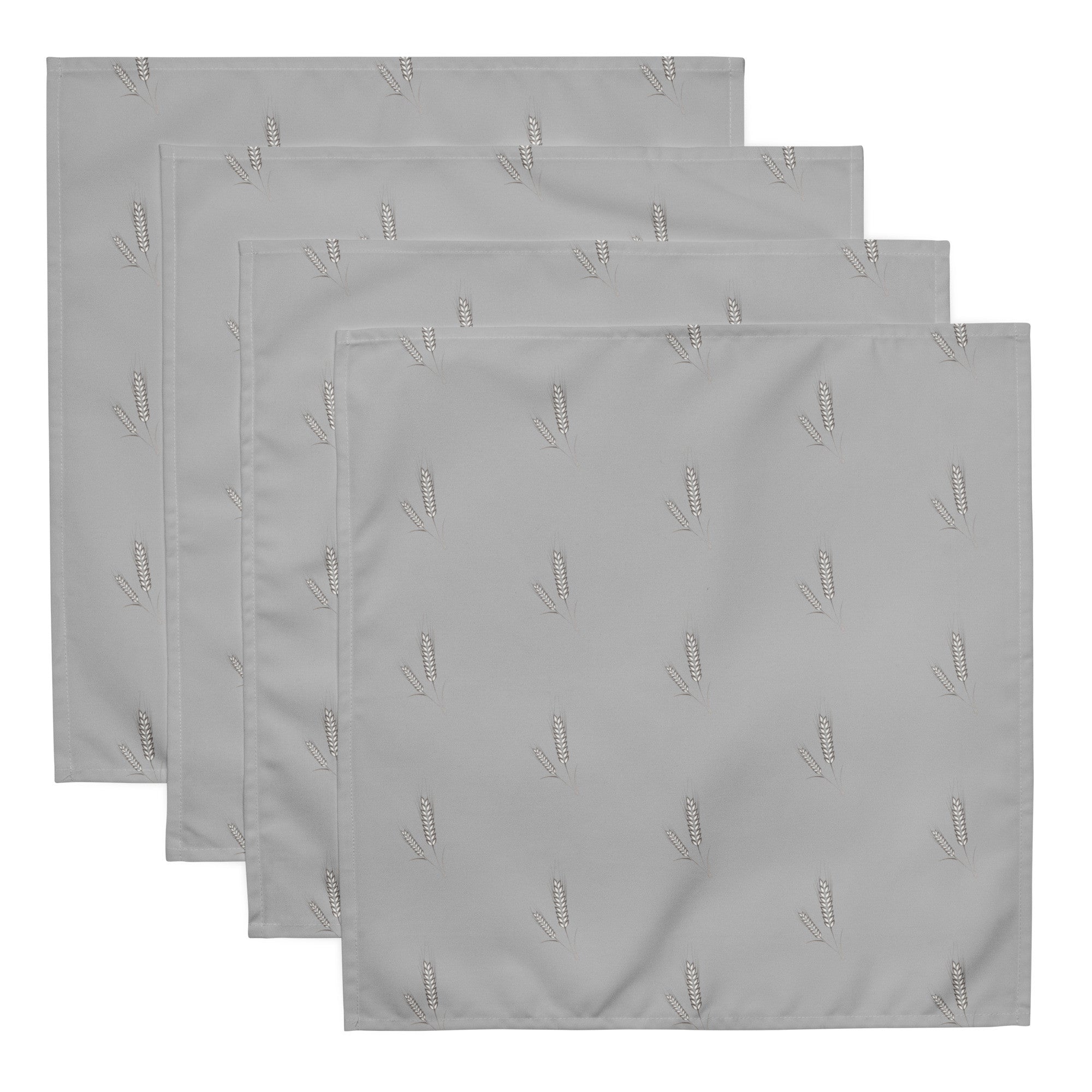 Grano Pattern Cloth Napkin Set - Grey - Planet Store 123