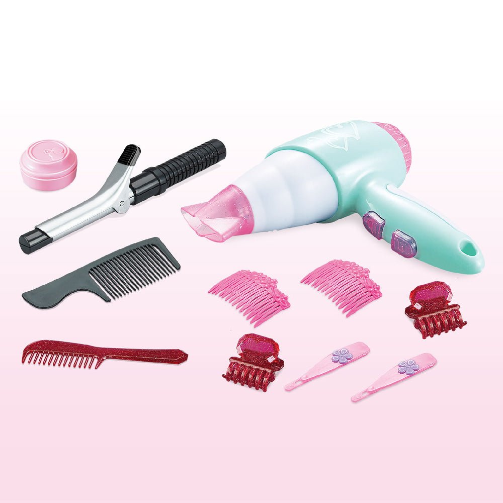 Játék fésülködő asztal 32 részes, kék - rózsaszín - Planet Store 123