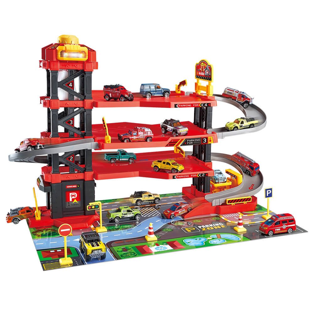 Játék tűzoltó garázs - Planet Store 123