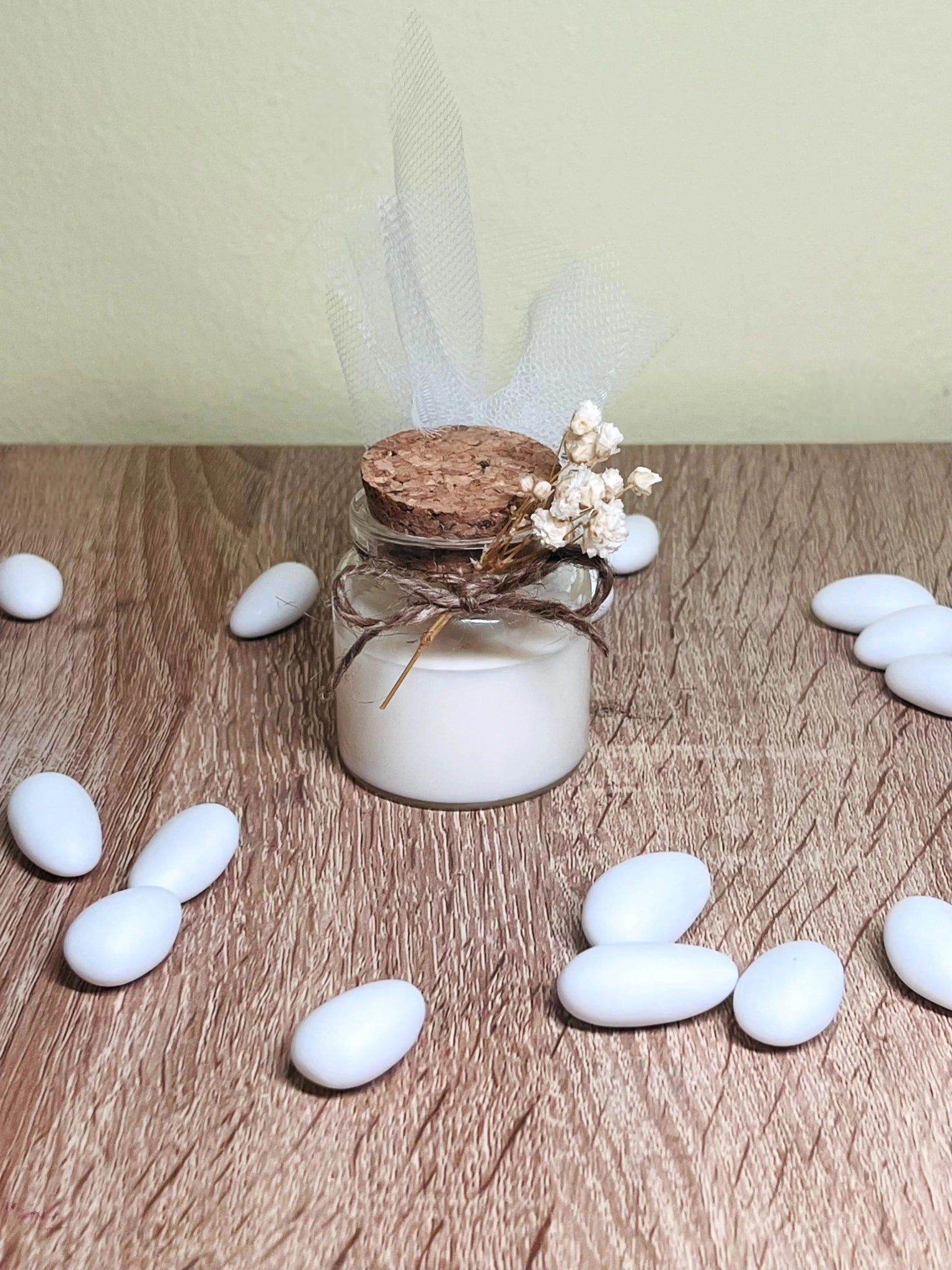 Μπομπονιέρα - Κερί σε γυάλινο βαζάκι - Planet Store 123