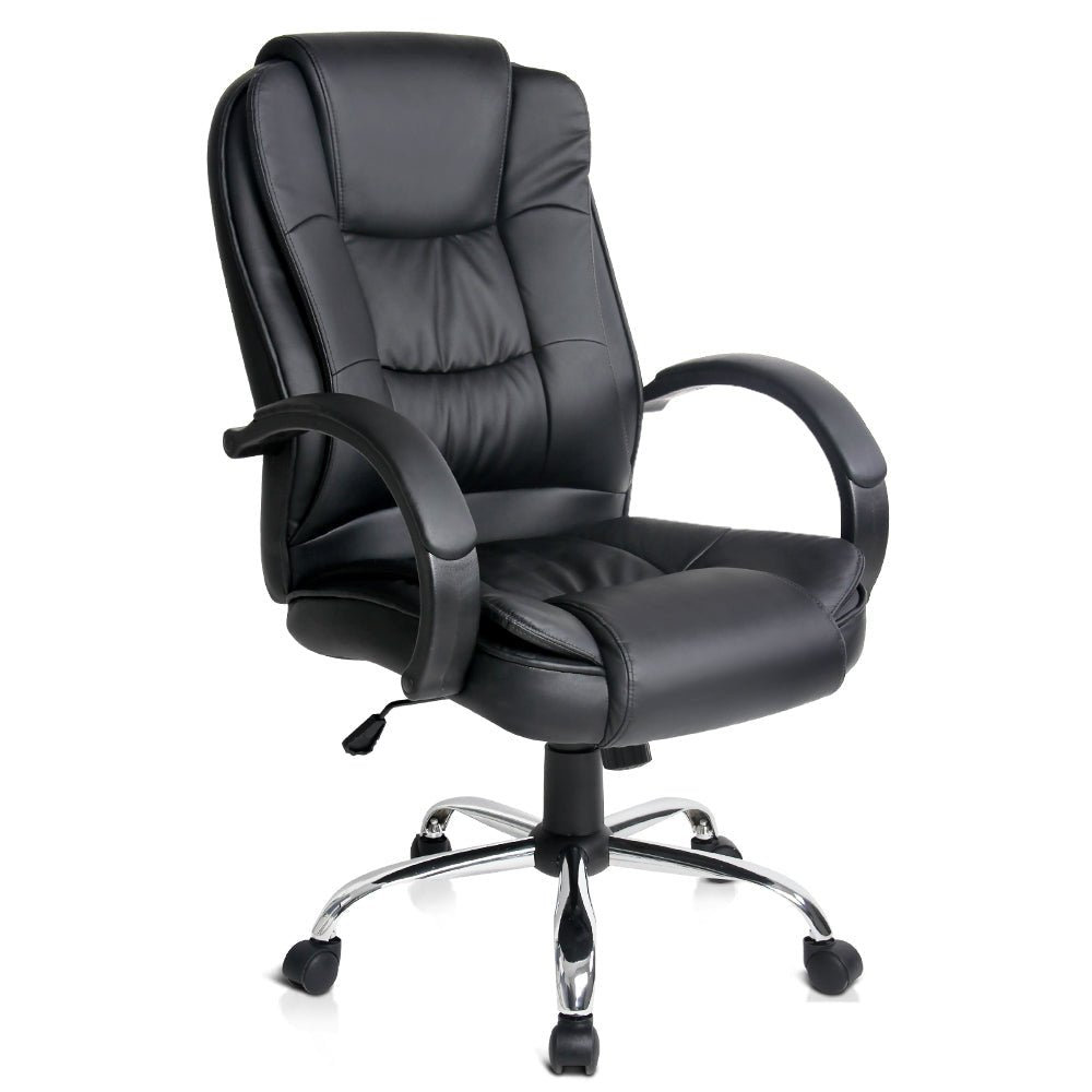 NNEDSZ Leather Office Desk Computer Chair - Black - Planet Store 123