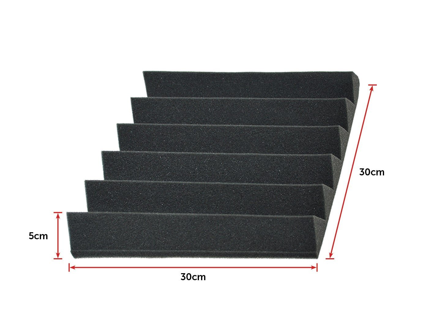 NNEDSZ Studio Acoustic Foam Sound Absorbtion Proofing Panels Tiles Wedge 30X30CM - Planet Store 123