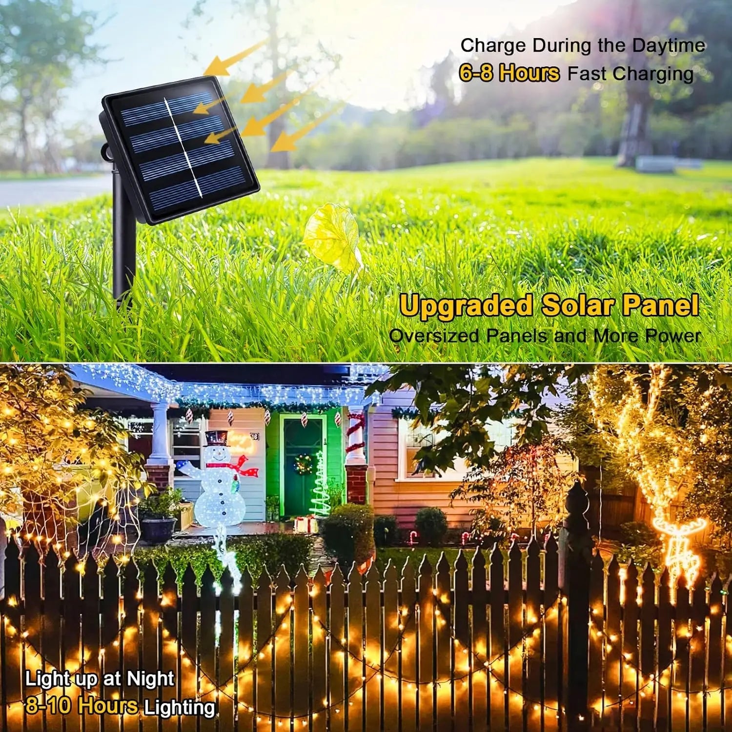 NNEOBA Solar Christmas Lights Outdoor Waterproof String 8 Modes - Planet Store 123