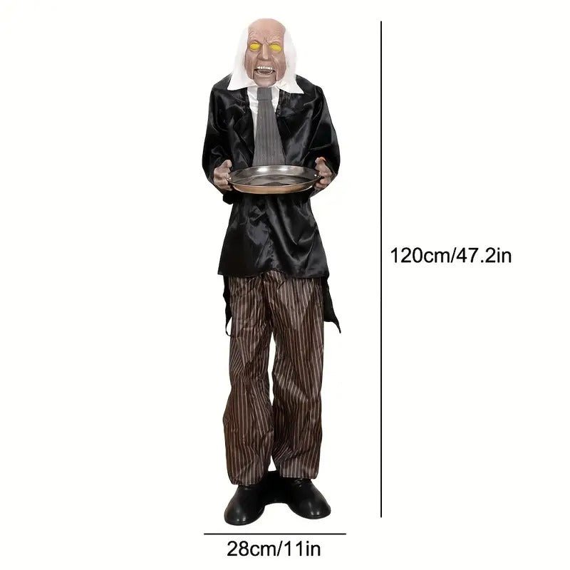 NNETM Halloween Butler Skeleton With Tray - Planet Store 123