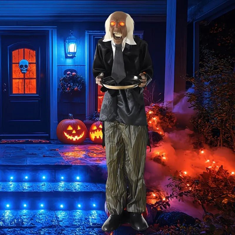 NNETM Halloween Butler Skeleton With Tray - Planet Store 123