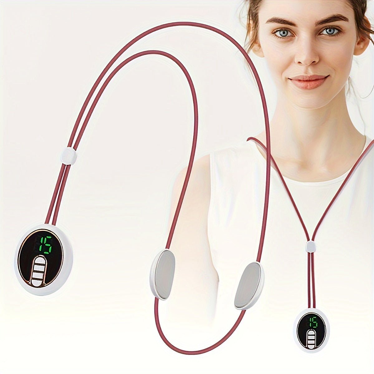 NNETM USB Rechargeable Neck & Shoulder Massager with Heat(White) - Planet Store 123