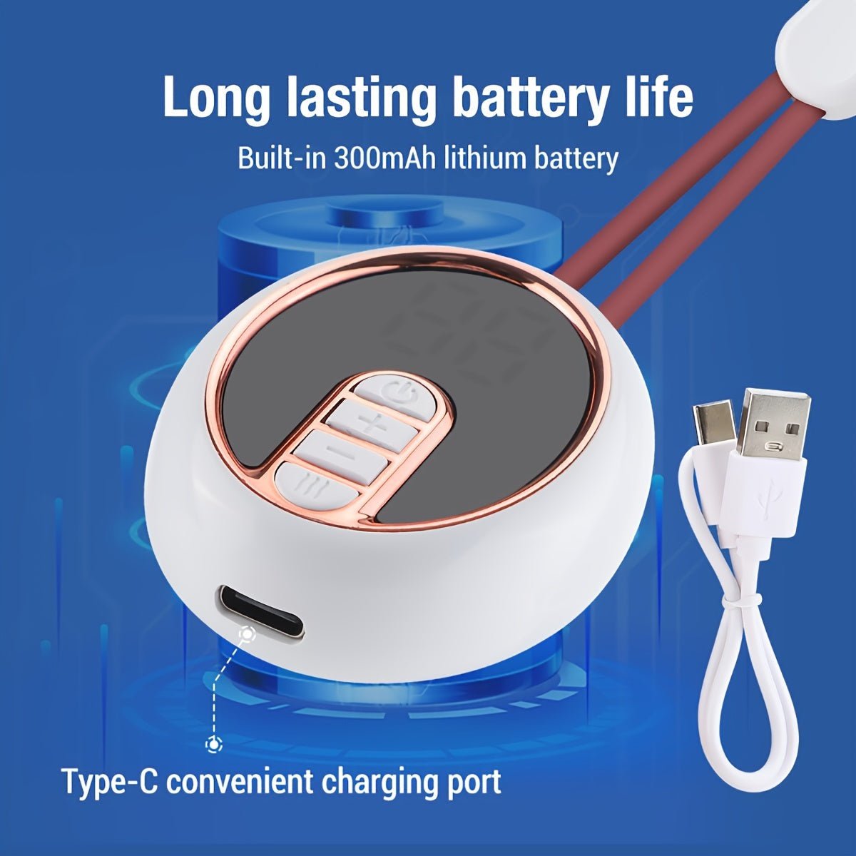 NNETM USB Rechargeable Neck & Shoulder Massager with Heat(White) - Planet Store 123