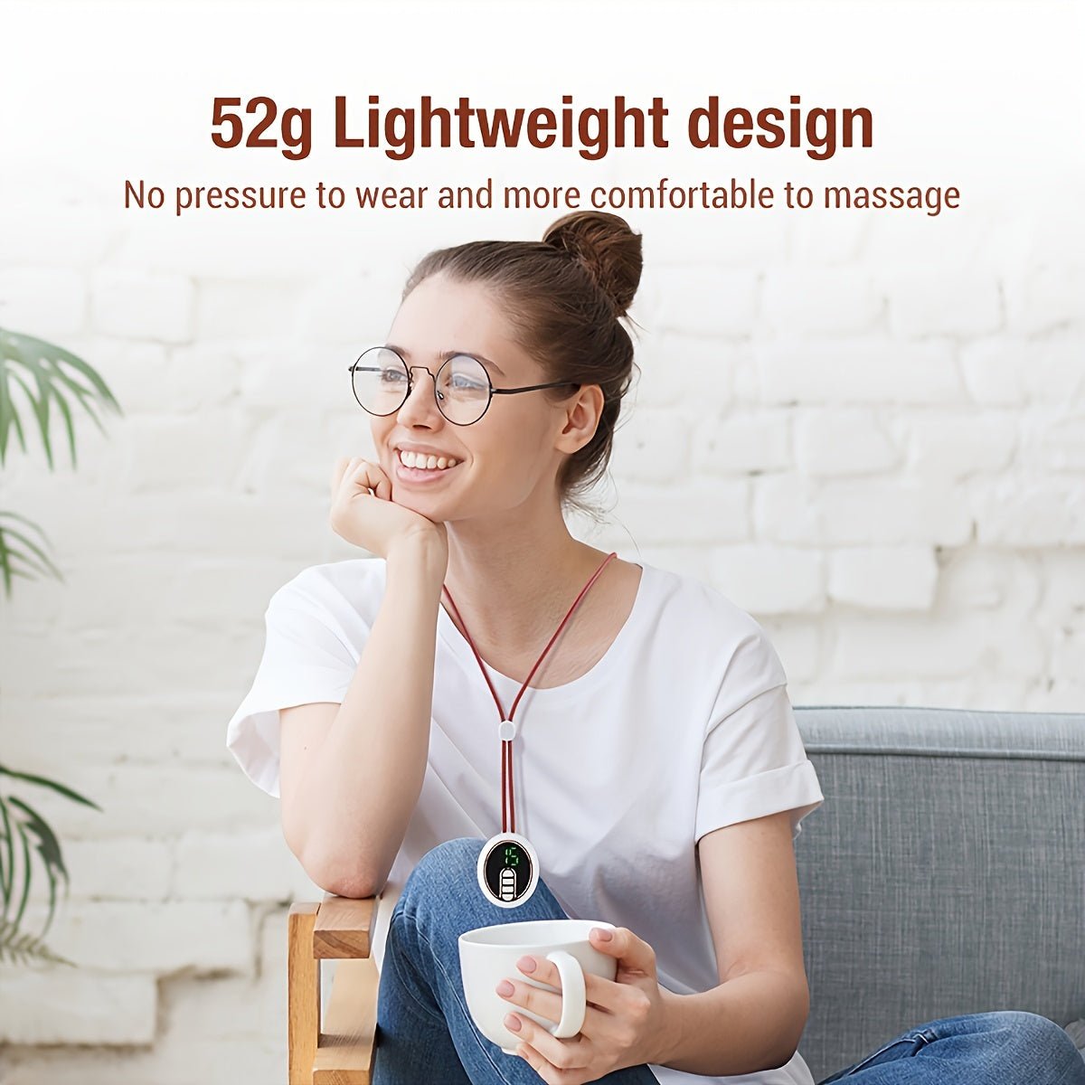 NNETM USB Rechargeable Neck & Shoulder Massager with Heat(White) - Planet Store 123