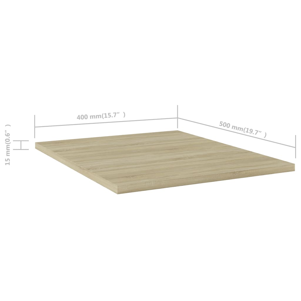 NNEVL Bookshelf Boards 4 pcs Sonoma Oak 40x50x1.5 cm Chipboard - Planet Store 123