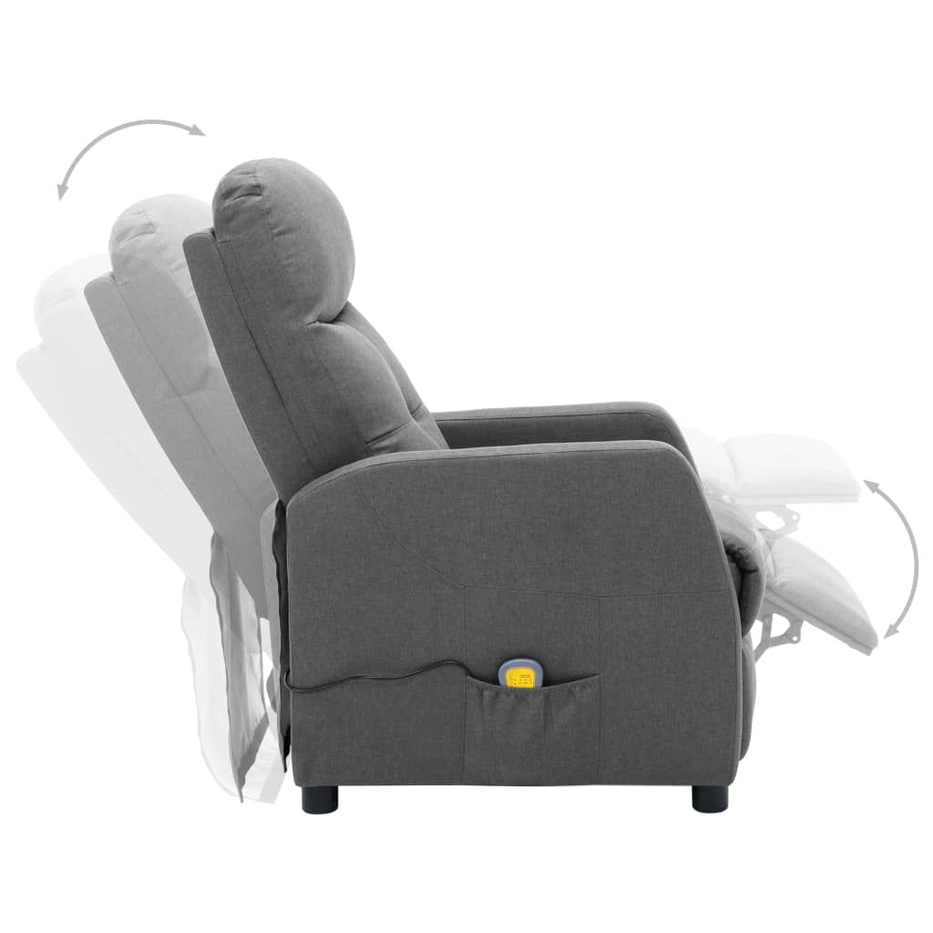 NNEVL Massage Recliner Light Grey Fabric - Planet Store 123