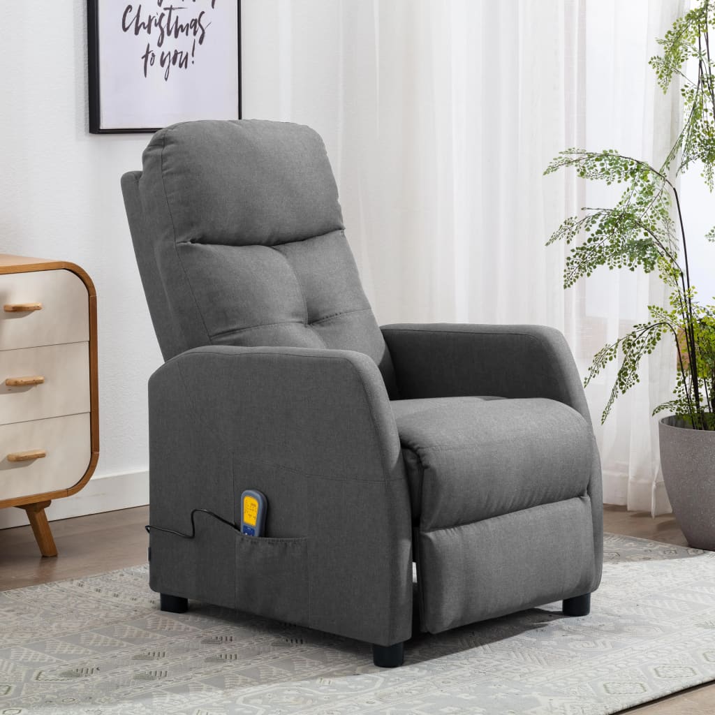 NNEVL Massage Recliner Light Grey Fabric - Planet Store 123