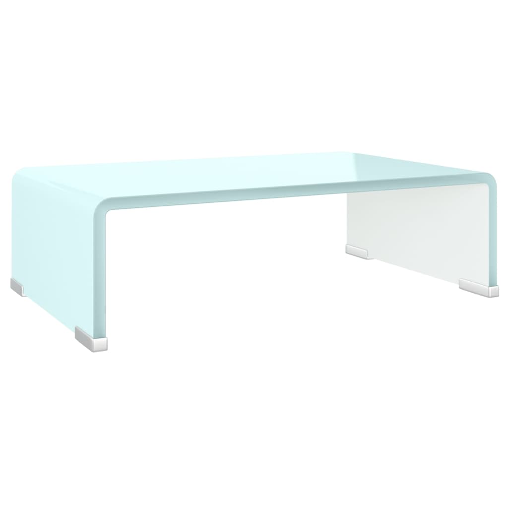 NNEVL TV Stand/Monitor Riser Glass Green 40x25x11 cm - Planet Store 123