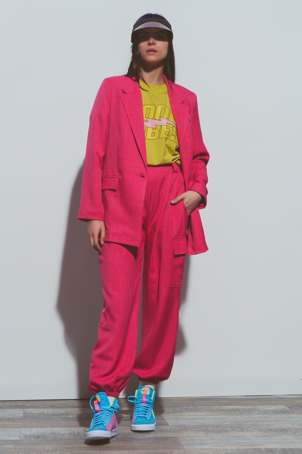 Oversized Blazer in Pink - Planet Store 123
