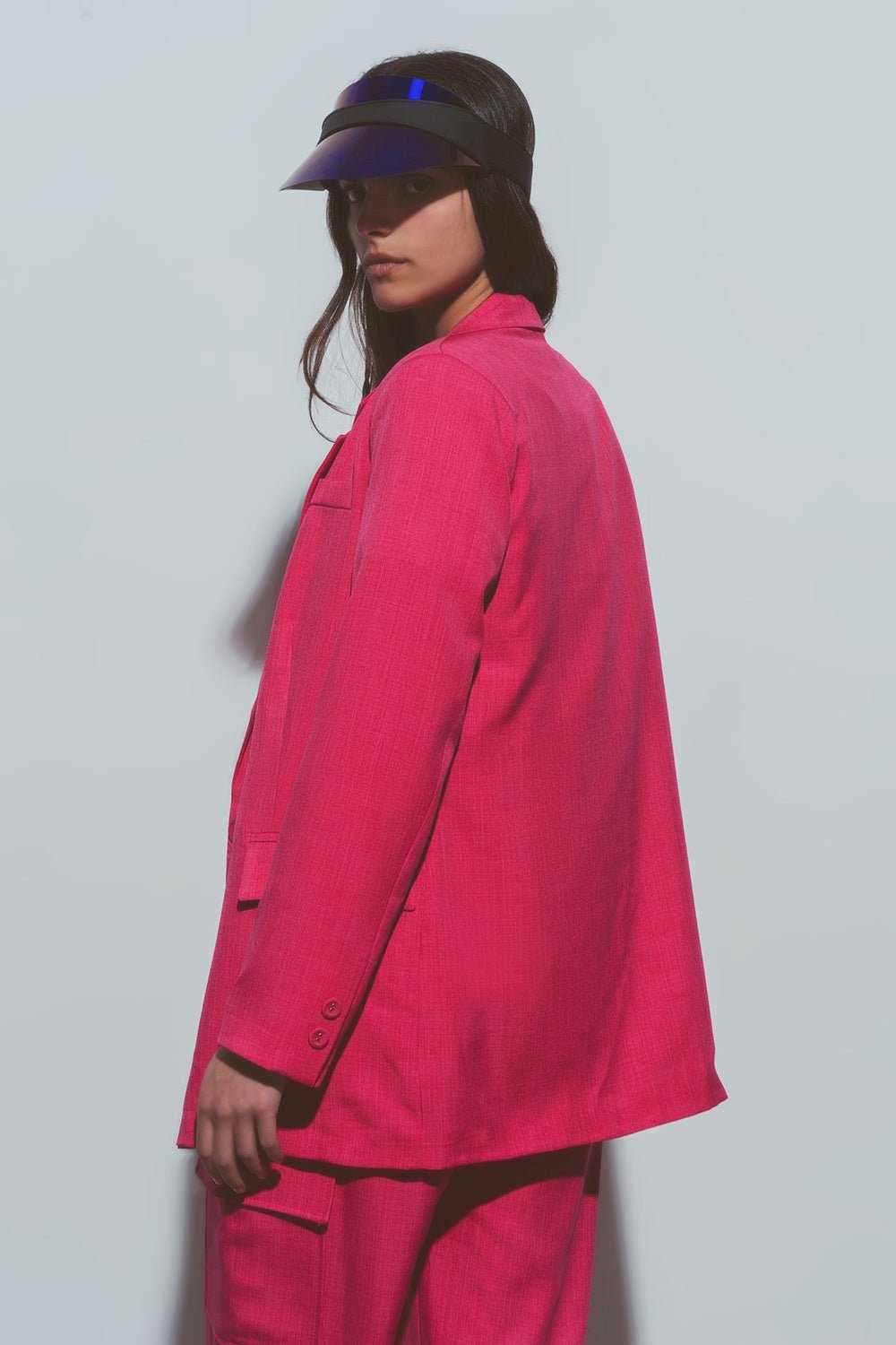 Oversized Blazer in Pink - Planet Store 123