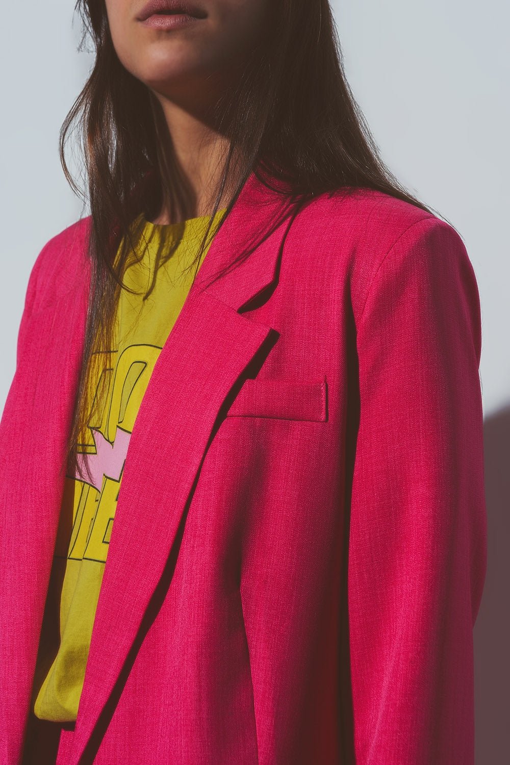 Oversized Blazer in Pink - Planet Store 123