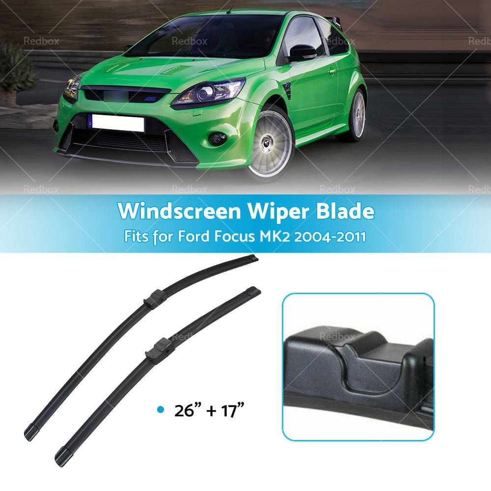 Pair Front Windscreen Wiper Blades 26 inch 17 inch Fits For Ford Focus MK2 2004 - 2011 - Planet Store 123