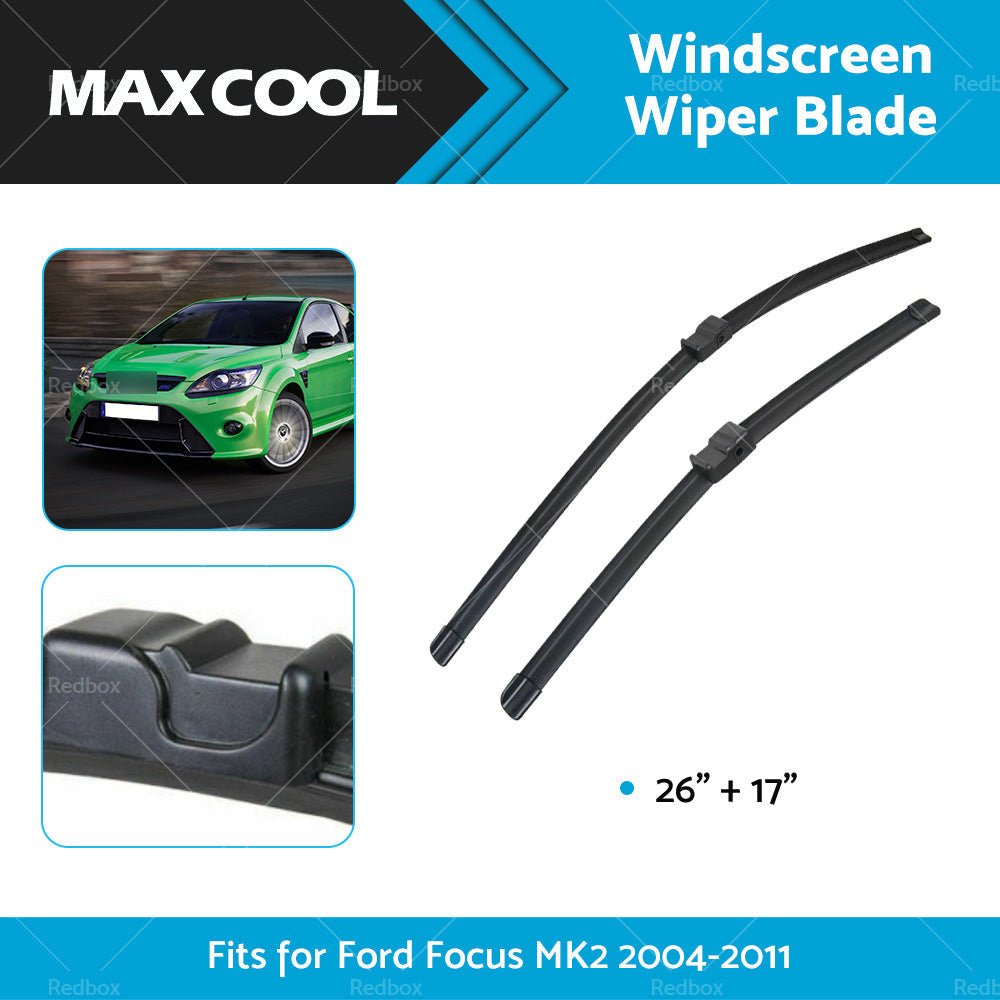 Pair Front Windscreen Wiper Blades 26 inch 17 inch Fits For Ford Focus MK2 2004 - 2011 - Planet Store 123