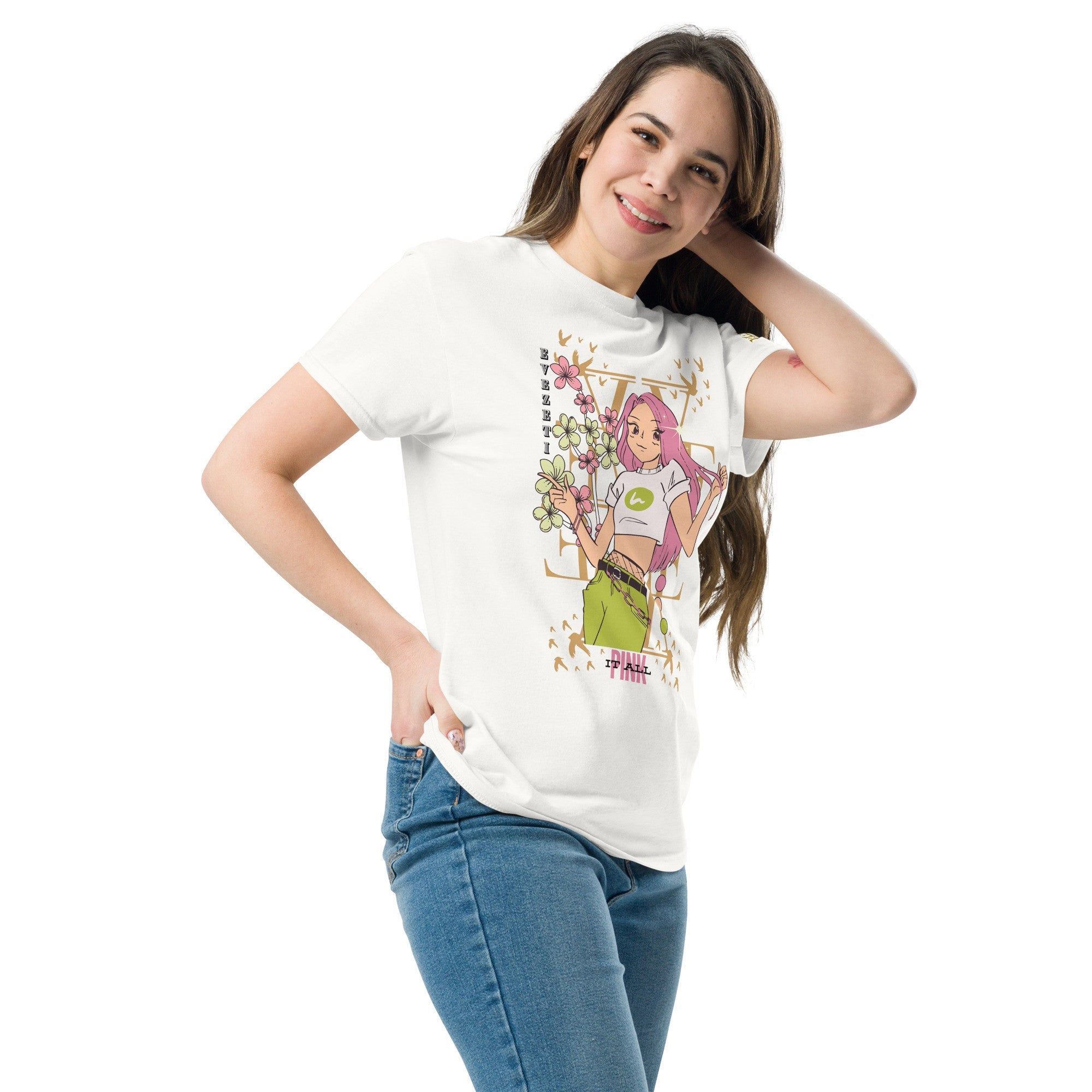 "Pink it All" Classic Tee Aphrodite pink print - Planet Store 123