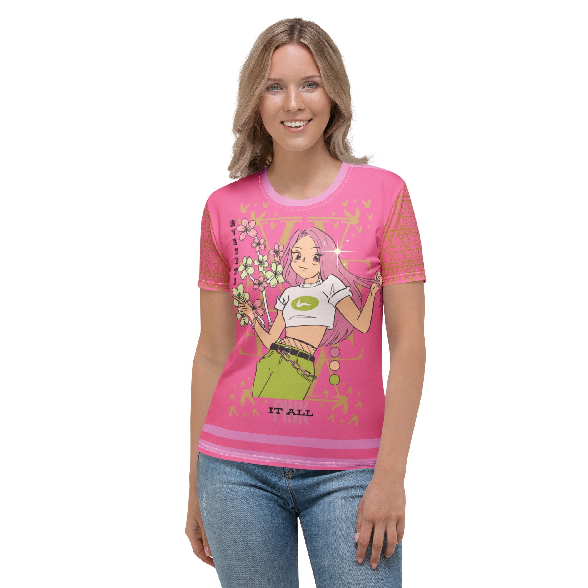 "Pink it All" in mesmerizing Aphrodite pink Women's T-shirt - Planet Store 123