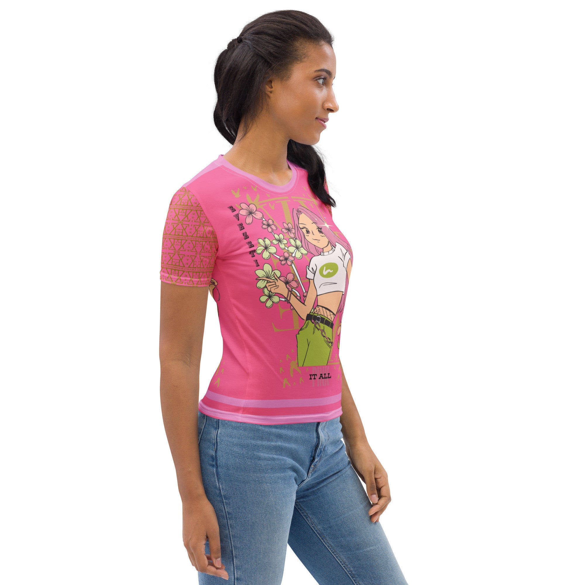 "Pink it All" in mesmerizing Aphrodite pink Women's T-shirt - Planet Store 123