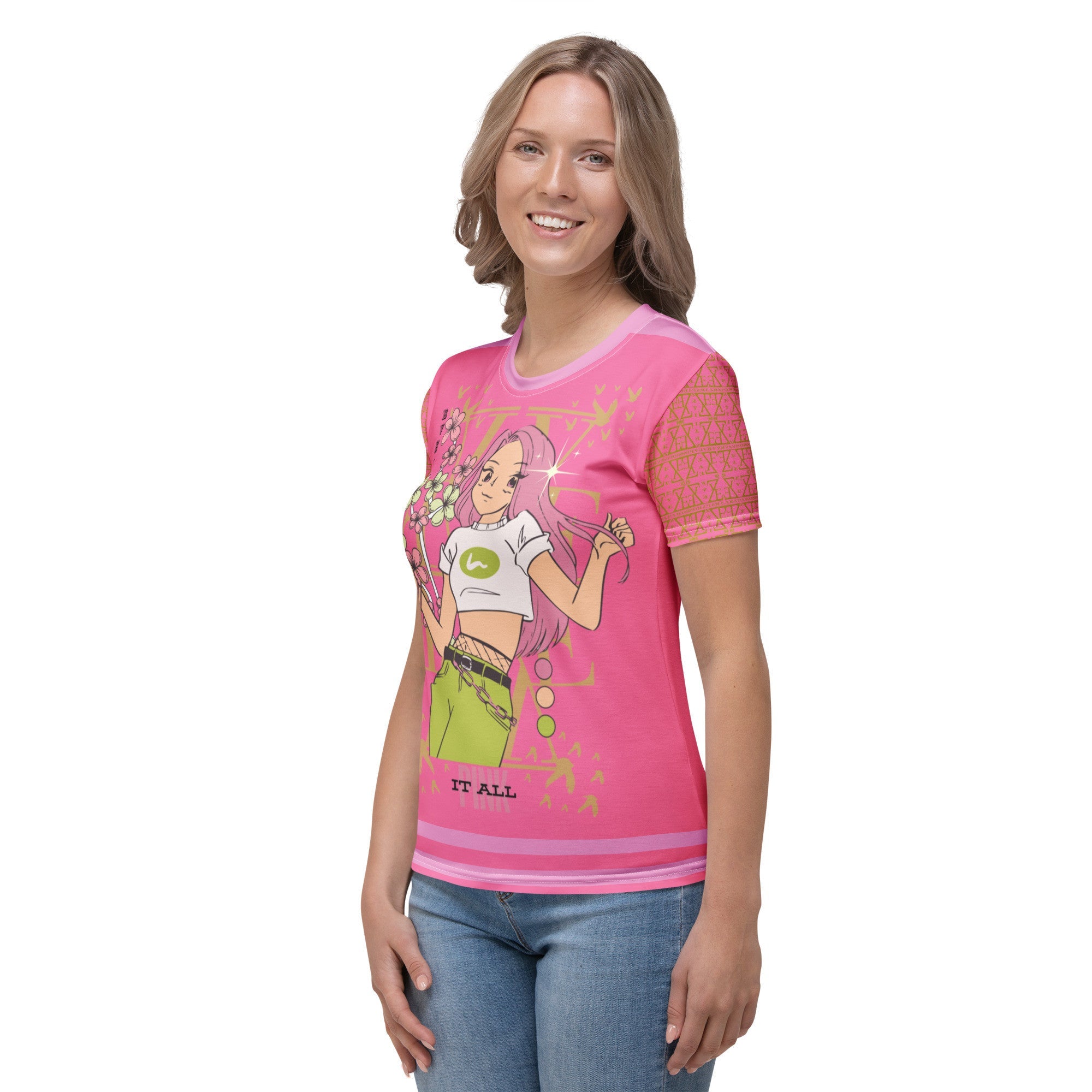 "Pink it All" in mesmerizing Aphrodite pink Women's T-shirt - Planet Store 123