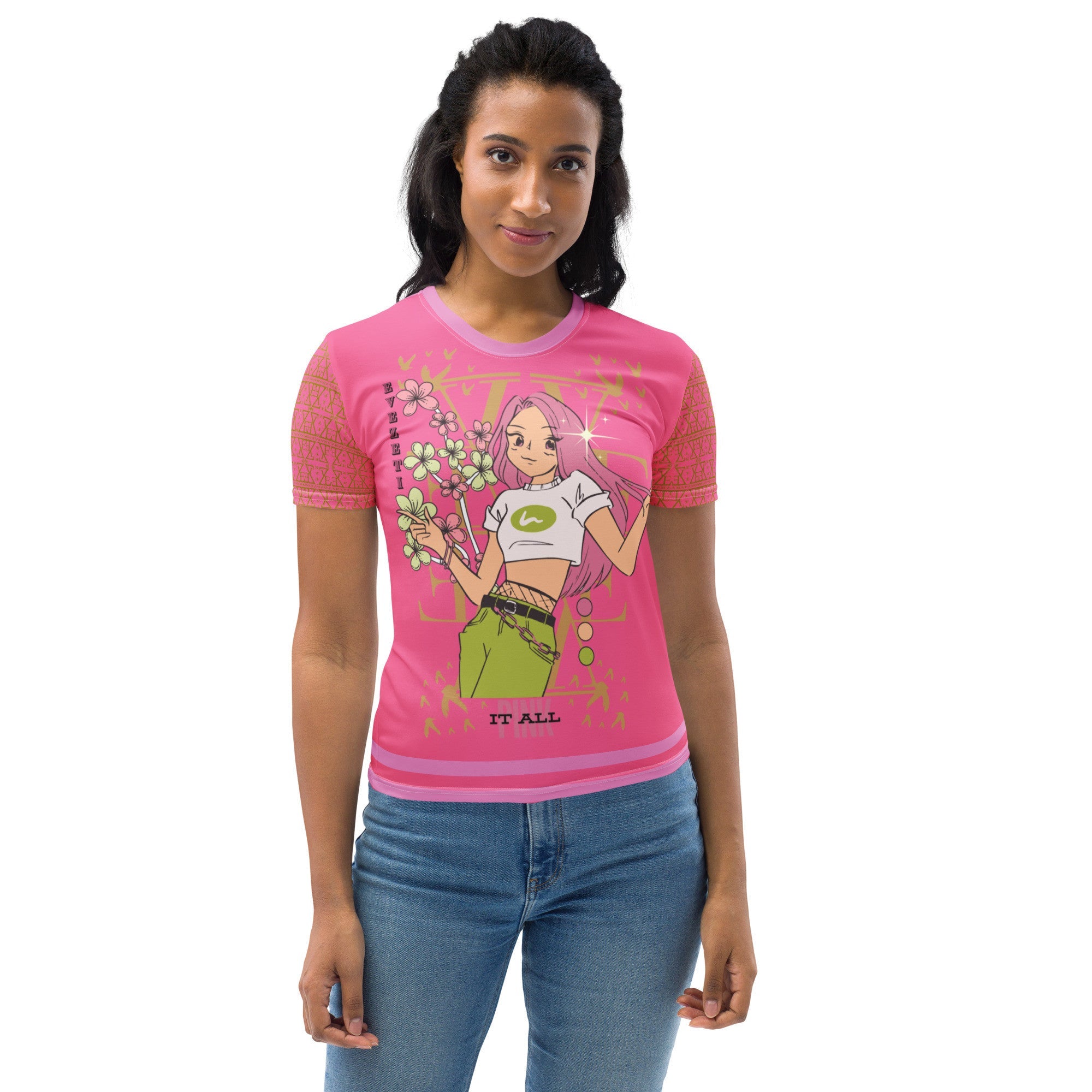 "Pink it All" in mesmerizing Aphrodite pink Women's T-shirt - Planet Store 123