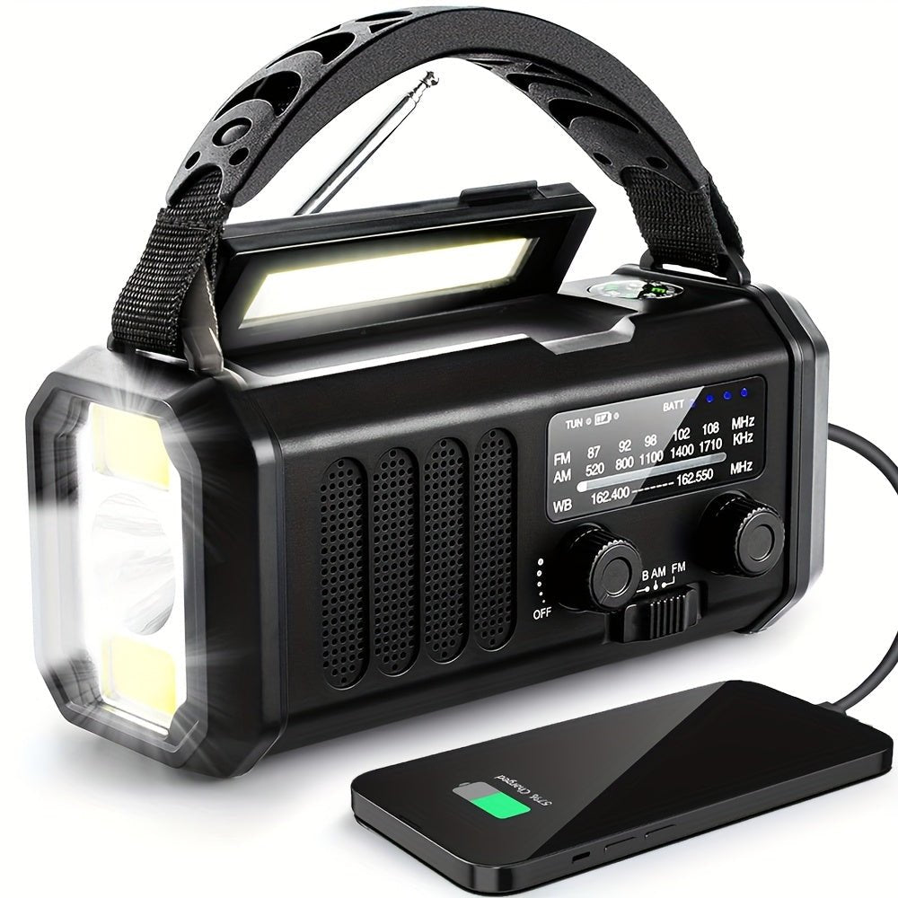 Portable Emergency Radio with Solar Power (10000mAh) - Planet Store 123